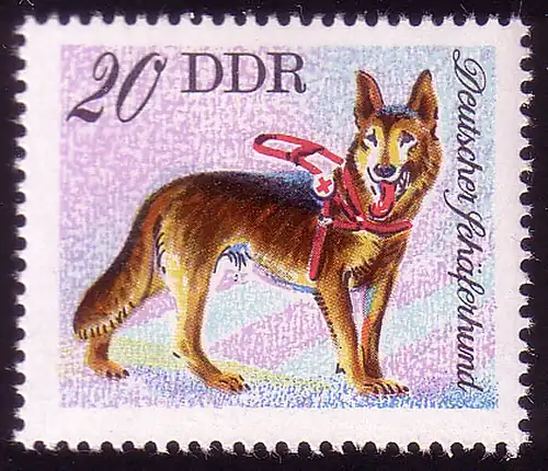 2157 Hunderassen 20 Pf Deutscher Schäferhund **