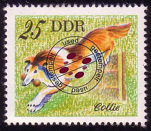 2158 Hunderassen 25 Pf Collie O