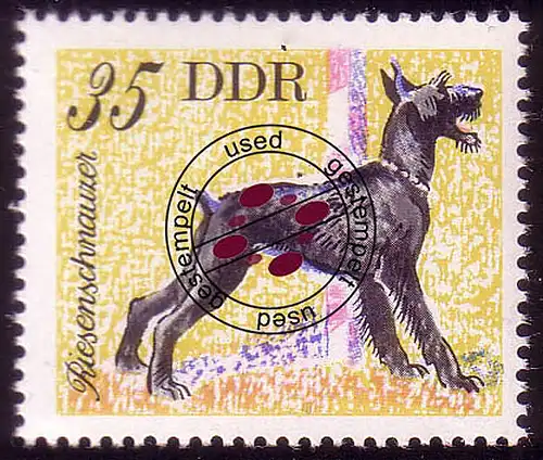 2159 Hunderassen 35 Pf Riesenschnauzer O