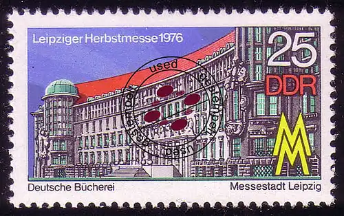2162 Leipziger Messe d'automne 25 Pf 1976 O