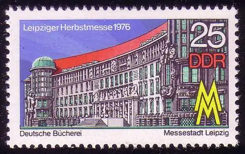 2162 Leipziger Herbstmesse 25 Pf 1976 **