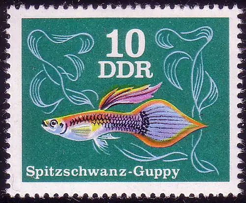 2176 Zierfische Guppys 10 Pf **