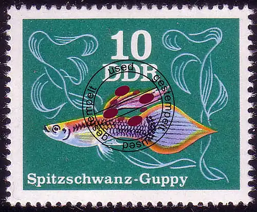 2176 Zierfische Guppys 10 Pf O