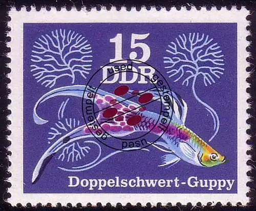 2177 Poissons d'ornement Guppys 15 Pf O