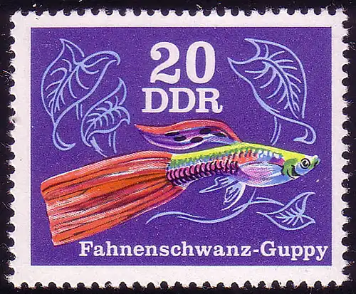 2178 Poissons d'ornement Guppys 20 Pf **