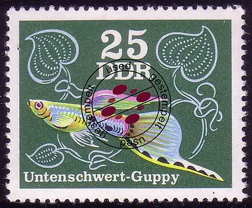 2179 Zierfische Guppys 25 Pf O