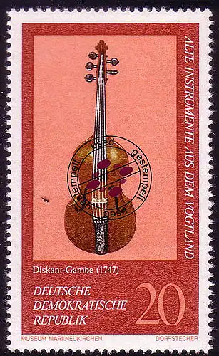 2225 Anciens instruments de musique 20 Pf Diskant-Gambe O
