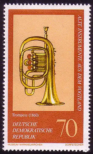 2228 Instruments de musique anciens 70 Pf trompette **