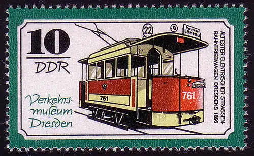 2255 Musée des Transports de Dresde 10 Pf **