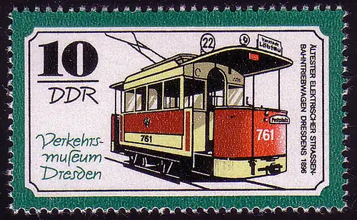 2255 Verkehrsmuseum Dresden 10 Pf **