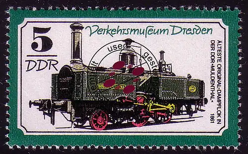 2254 Musée des Transports Dresde 5 Pf O Tamponné
