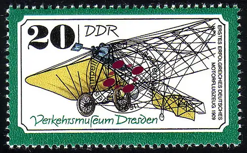 2256 Musée des Transports Dresde 20 Pf O Tamponné