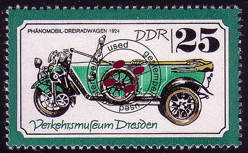 2257 Musée des Transports Dresde 25 Pf O Tamponné