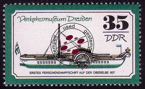 2258 Musée des Transports Dresde 35 Pf O Tamponné