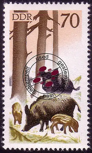 2275 Chasse sanglier 70 Pf O Tamponné