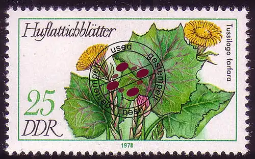 2290 Plantes médicinales 25 Pf Hufflatich O Tamponné