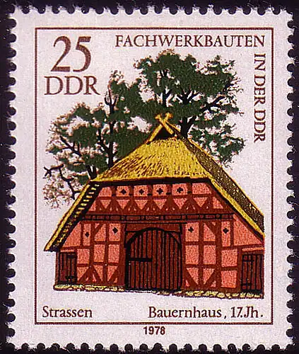 2296 Fachwerkbauten 25 Pf Bauernhaus Strassen**