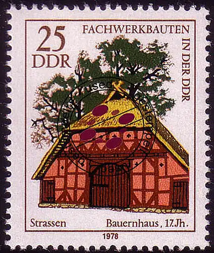 2296 Fachwerkbauten 25 Pf Bauernhaus Strassen O