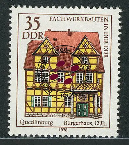 2297 Fachwerkbauten 35 Pf Bürgerhaus Quedlinburg O