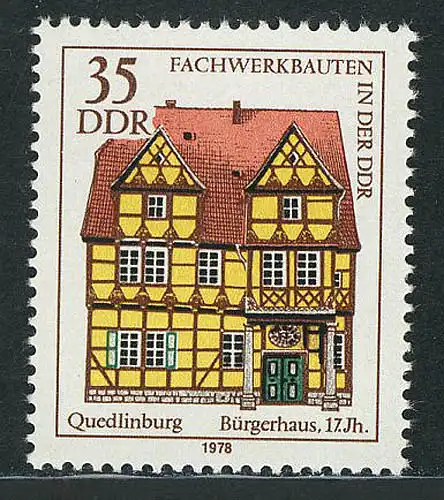 2297 Fachwerkbauten 35 Pf Bürgerhaus Quedlinburg **