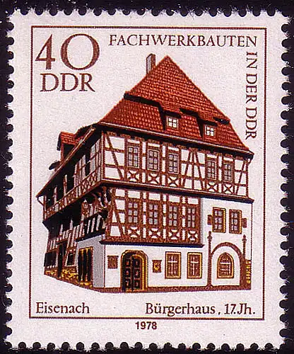 2298 Fachwerkbauten 40 Pf Lutherhaus Eisenach **