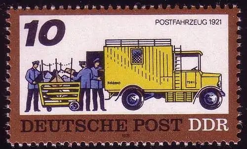 2299 Posttransport früher und heute 10 Pf, postfrisch **