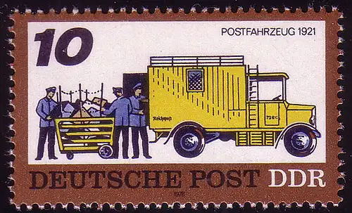 2299 Posttransport früher und heute 10 Pf **