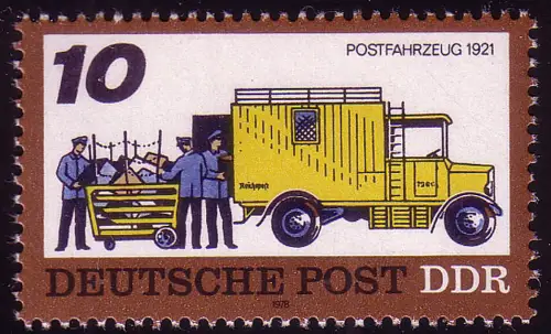 2299 Transport postal précédent et aujourd'hui 10 Pf **