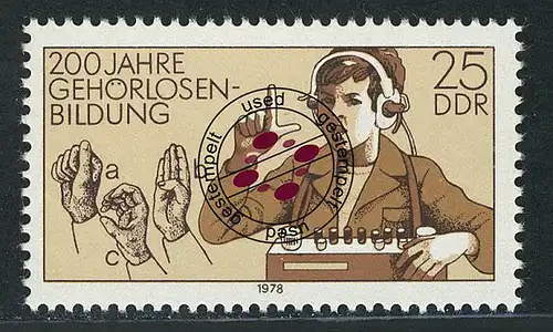 2315 Bildungseinrichtung für Gehörlose 25 Pf O gestempelt
