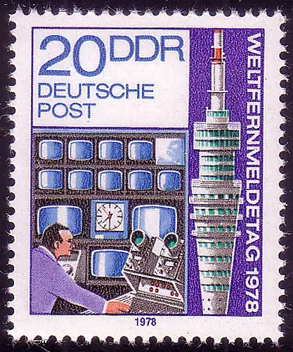 2317 Weltfernmeldetag 20 Pf 1978 **