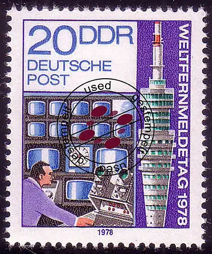 2317 Weltfernmeldetag 20 Pf 1978 O gestempelt