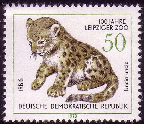 2325 Zoologischer Garten Leipzig 50 Pf Irbis **