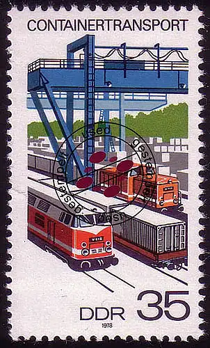 2328 Containertransport 35 Pf O gestempelt