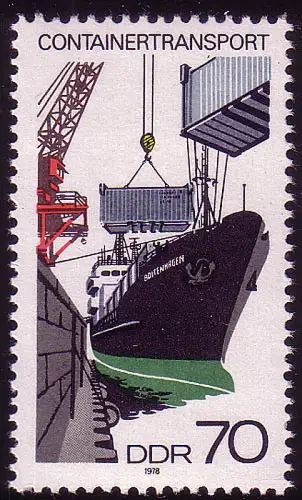 2329 Containertransport 70 Pf, postfrisch **