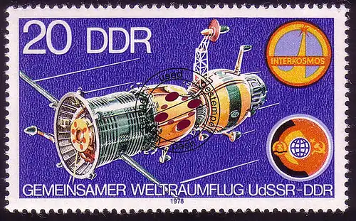 2355 Gemeinsamer Weltraumflug UdSSR-DDR 20 Pf Sojus O