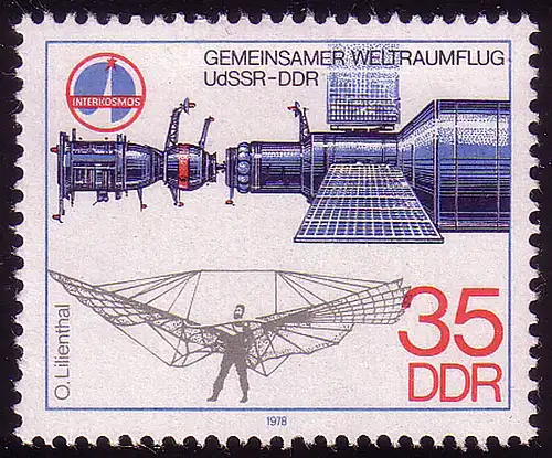 2362 Gemeinsamer Weltraumflug UdSSR-DDR 35 Pf **