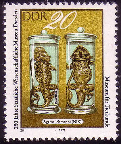 2371 Staatl. Wissenschaftliche Museen Dresden 20 Pf **