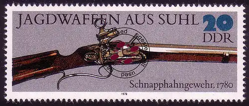 2378 Jagdwaffen aus Suhl 20 Pf O gestempelt