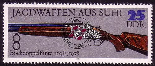 2379 Jagdwaffen aus Suhl 25 Pf O gestempelt