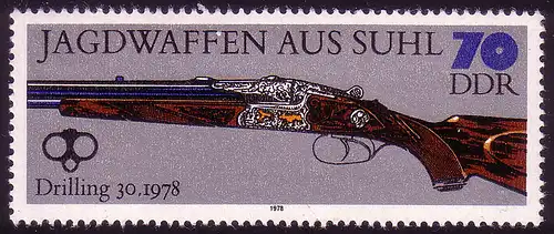 2381 Armes de chasse de Suhl 70 Pf **