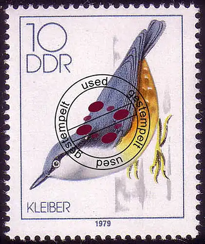 2389 Oiseau chanteur domestique 10 Pf Kleiber O