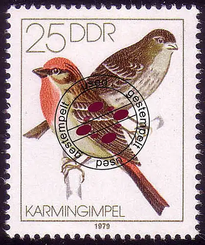 2391 Oiseau chanteur domestique 25 Pf temple de carming O