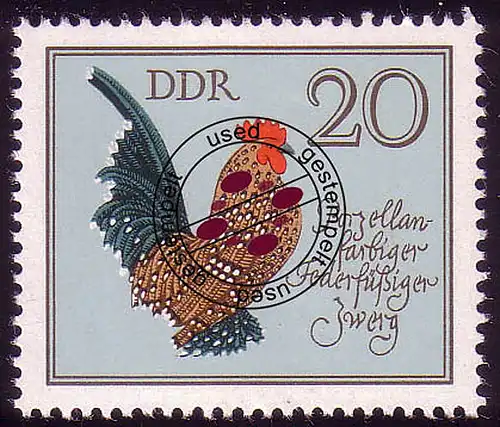 2396 races de volaille 20 Pf nain de porcelaine O