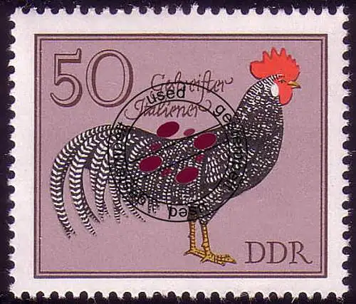 2399 Geflügelrassen 50 Pf Gestr. Italiener, Landhuhn O
