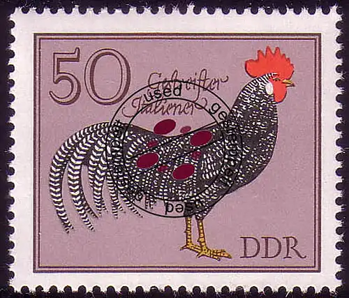 2399 Races de volailles 50 Pf Gestr. Italien, Landhuhn O