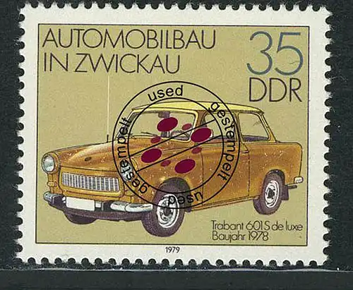 2413 Construction automobile Zwickau 35 Pf O