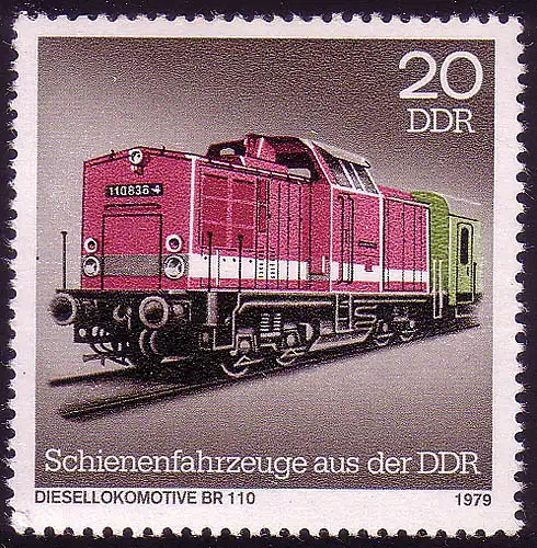 2416 Matériel ferroviaire 20 Pf Locomotive diesel BR 110 **