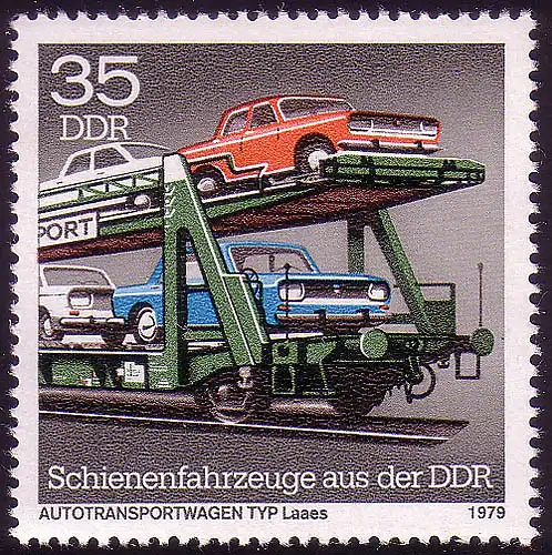2417 Schienenfahrzeuge 35 Pf Autotransportwagen Typ Laaes **
