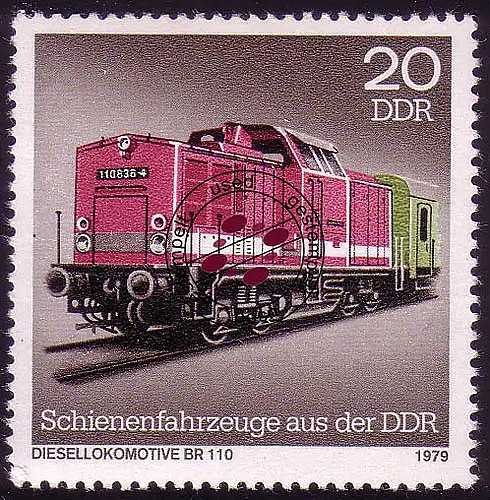 2416 Schienenfahrzeuge 20 Pf Diesellokomotive BR 110 O