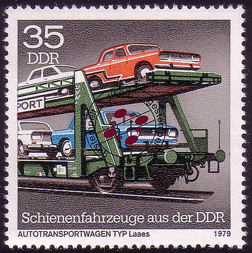 2417 Schienenfahrzeuge 35 Pf Autotransportw. LaaesO